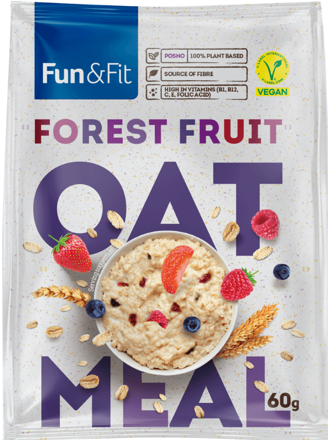 Fun&Fit <br>Oatmeal red fruit 60g