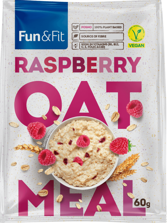Fun&Fit <br>Raspberry oatmeal  55g