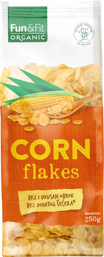 Fun&Fit <br>Corn flakes Organic 250g