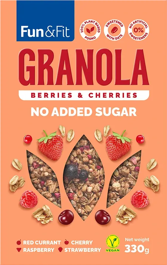 Fun&Fit <br>Granola red fruit  330g