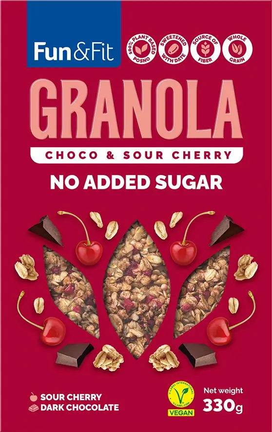 Fun&Fit <br>Granola Chocolate Cherry  330g