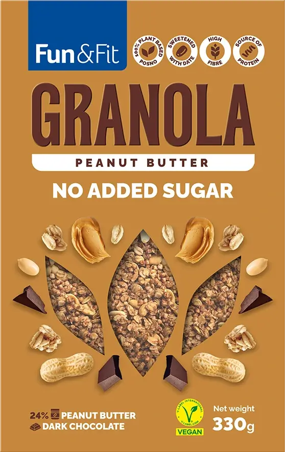 Fun&Fit <br>Granola peanut butter  330g