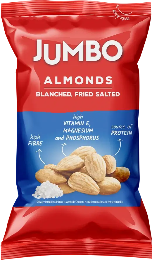 JUMBO <br>Almond, fried and peeled, 75g