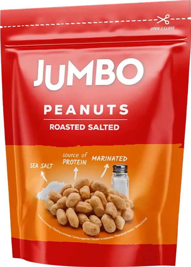 JUMBO <br>Roasted and salted peanuts 180g