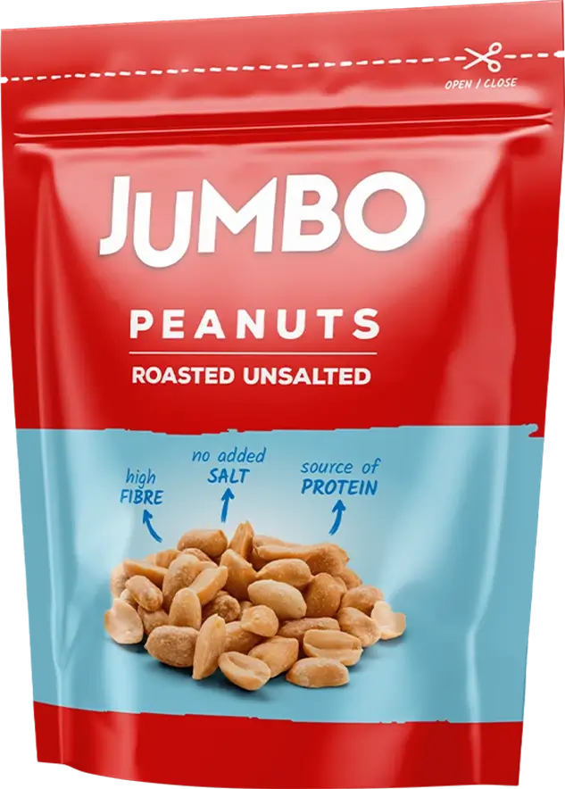 JUMBO <br>Baked peanuts, unsalted 180g