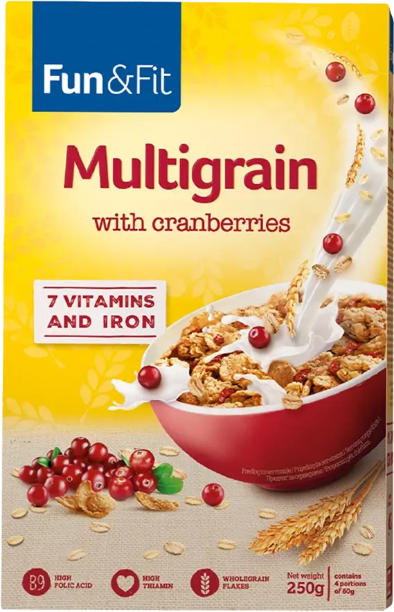 Fun&Fit <br>Multigrain cranberry muesli 250g