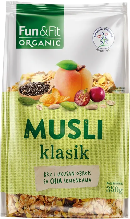Fun&Fit <br>Musli klasik Organic 350g