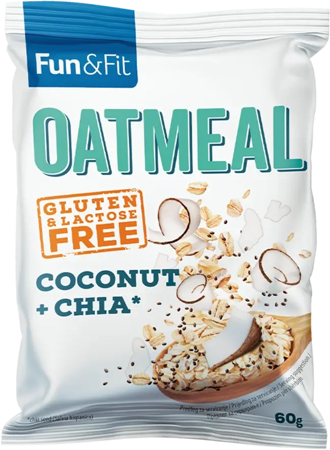 Fun&Fit <br>Oatmeal, coconut and chia seeds 60g