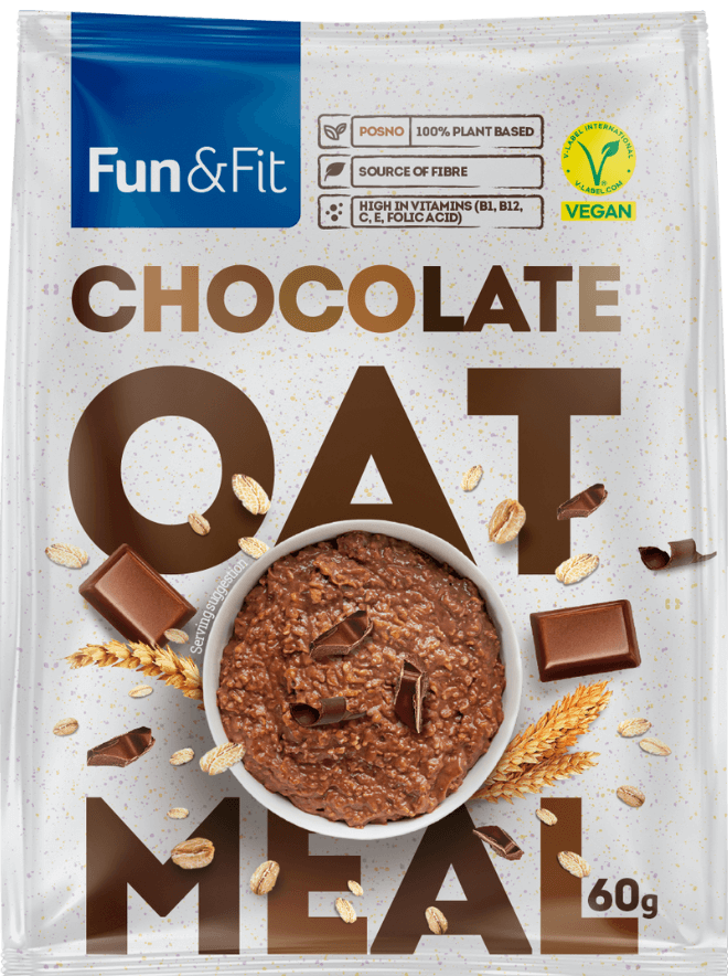 Fun&Fit <br>Chocolate oatmeal 55g