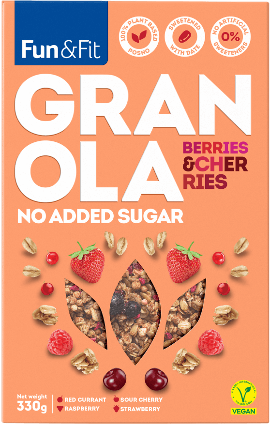 Fun&Fit <br>Granola red fruit  330g