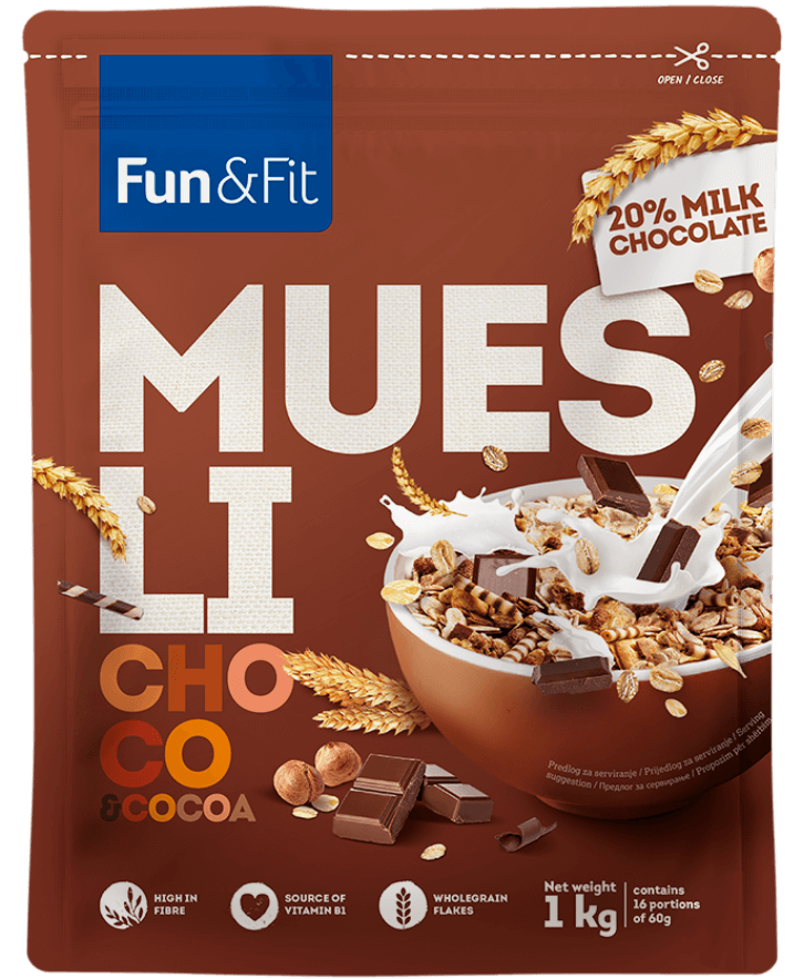 Fun&Fit <br>Musli čoko&kakao 1kg