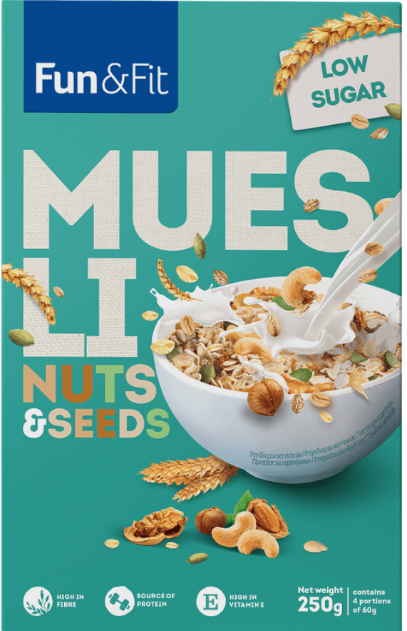 Fun&Fit <br>Muesli with kernel fruits 250g